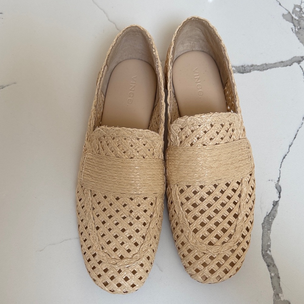 Vince Women's Beige Woven Flats